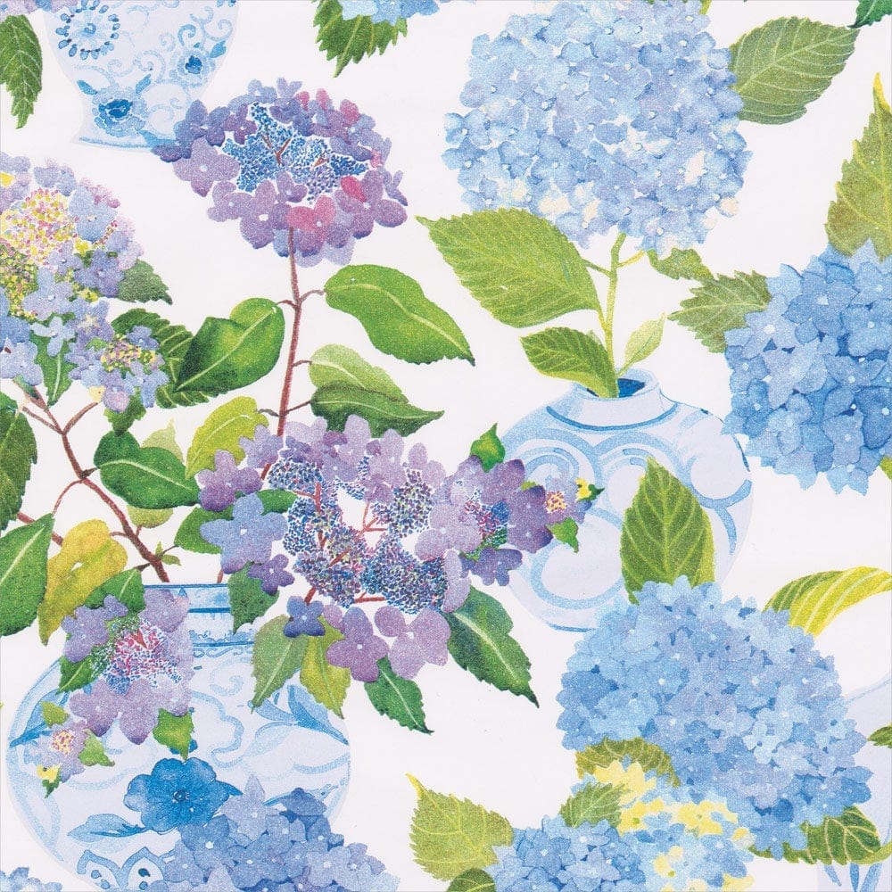 Hydrangeas and Porcelain Gift Wrapping Paper