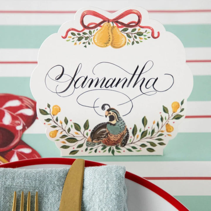 Partridge Place Cards