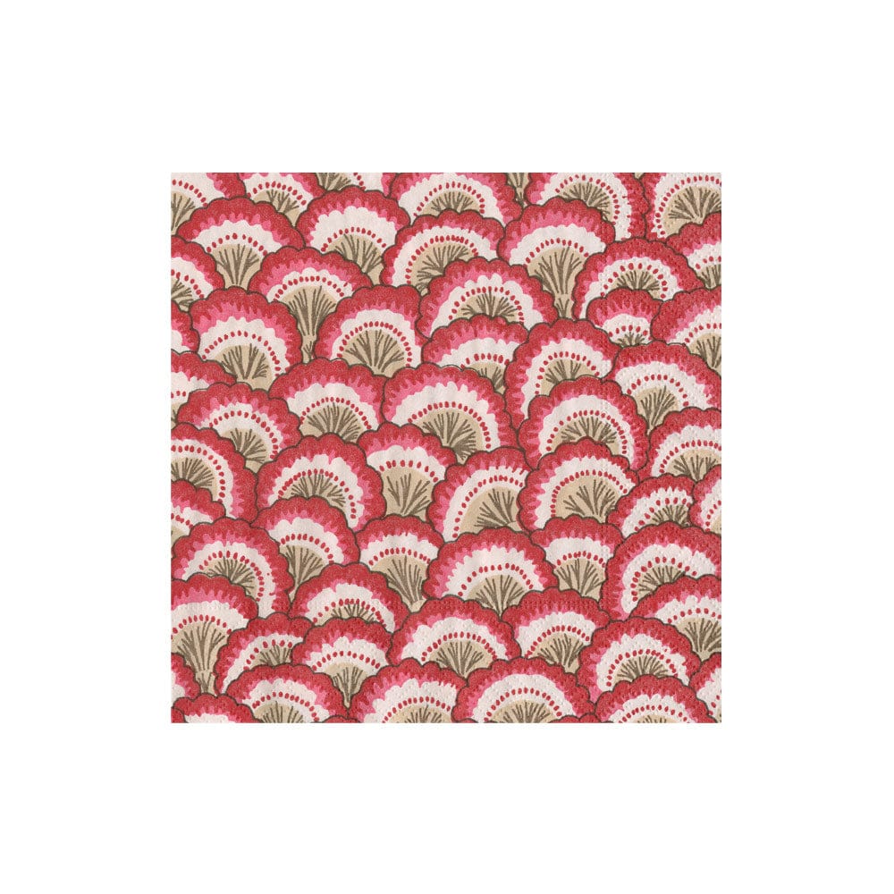 Pontchartrain Scallop Red Boxed Cocktail Napkins