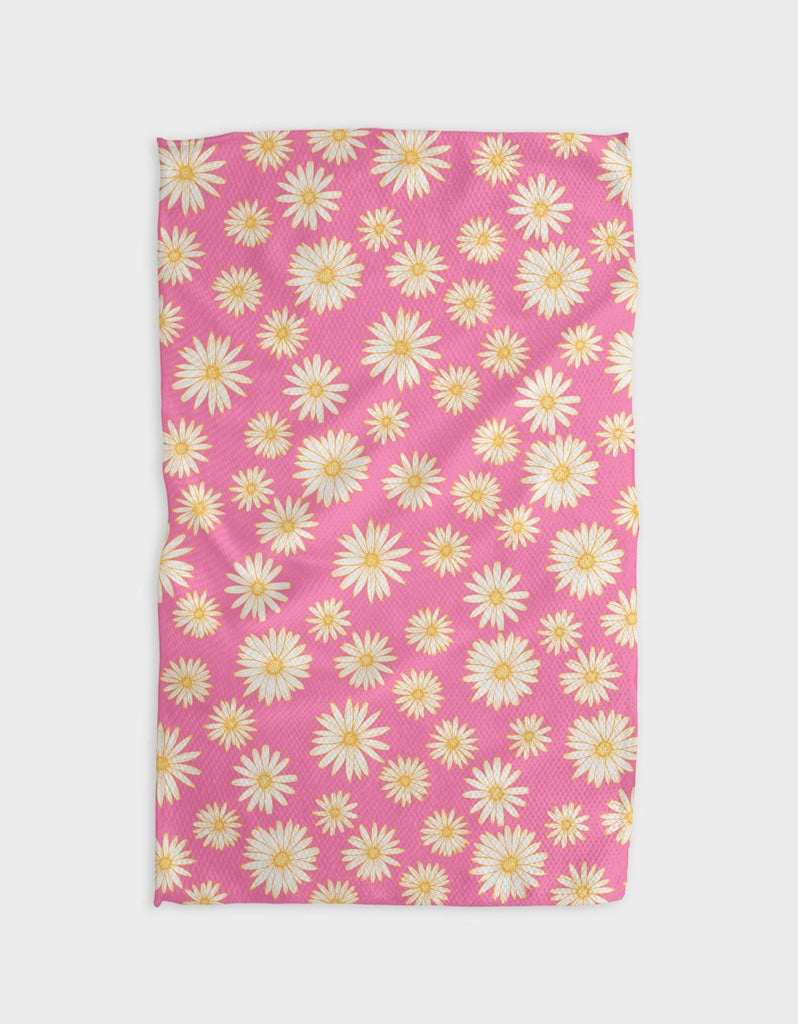 Daisy Days Pink Tea Towel
