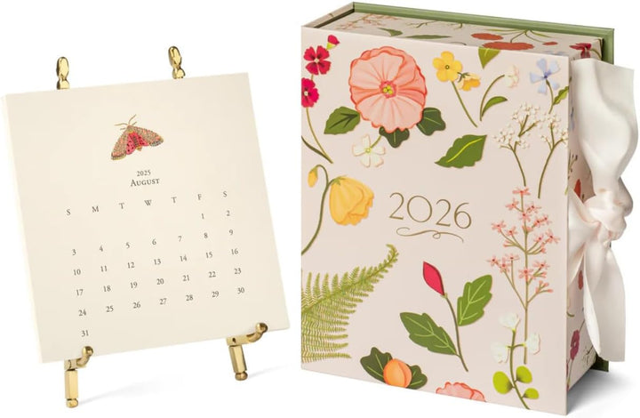 Karen Adams 2026 (12 Month) Calendar With Gold Easel