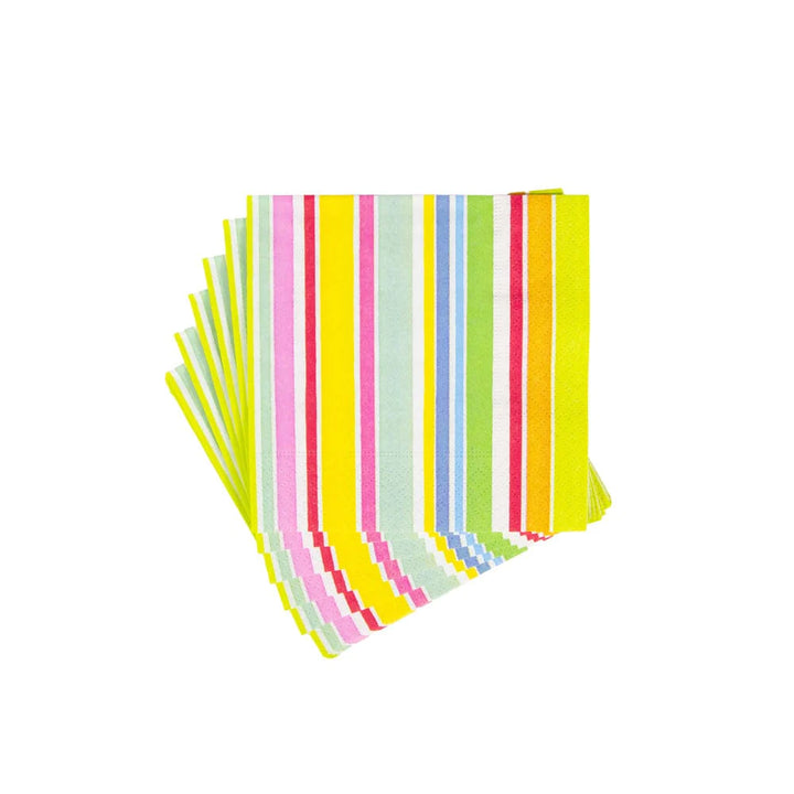 Cabana Stripe Bright Boxed Cocktail Napkins