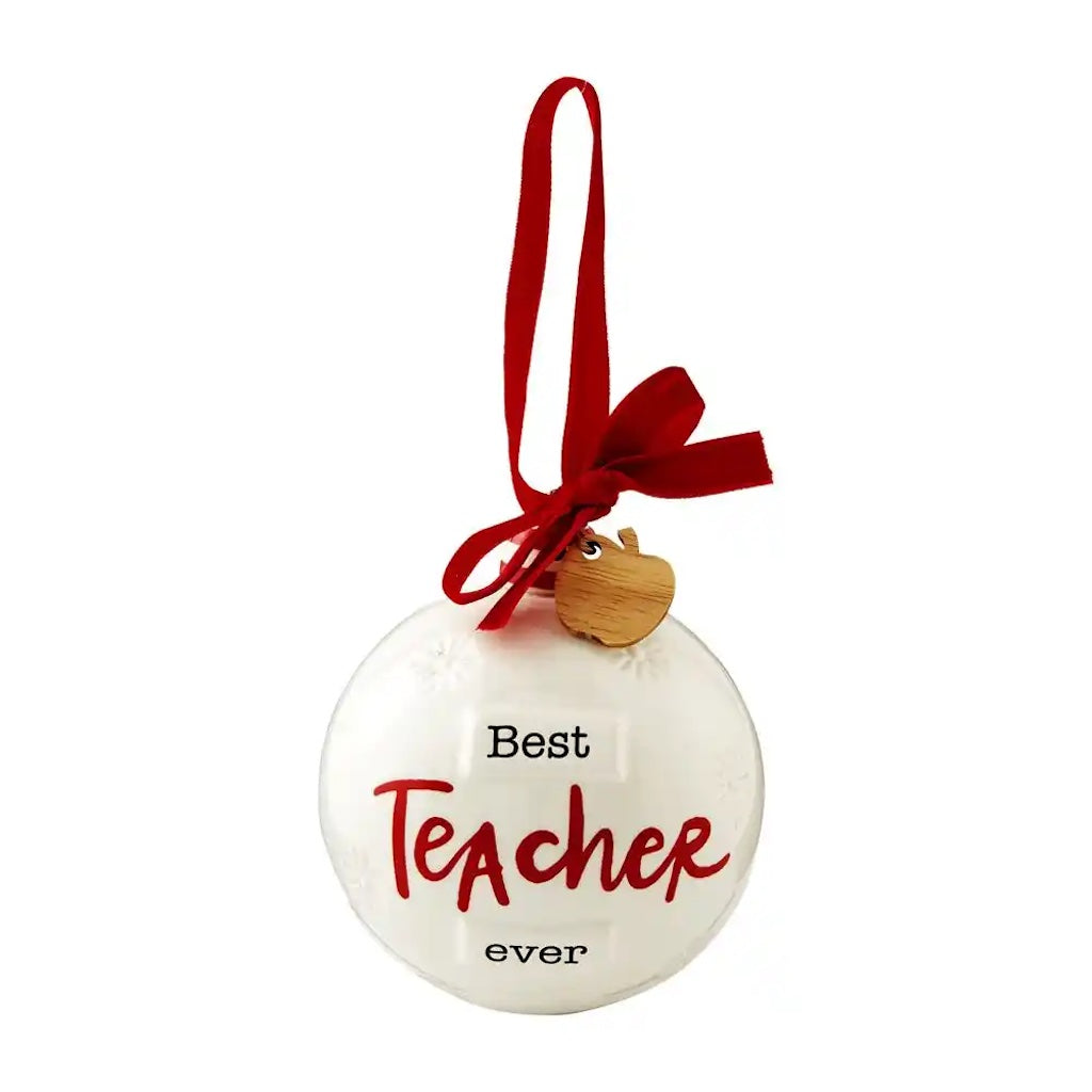 Best Teacher Round Ornament