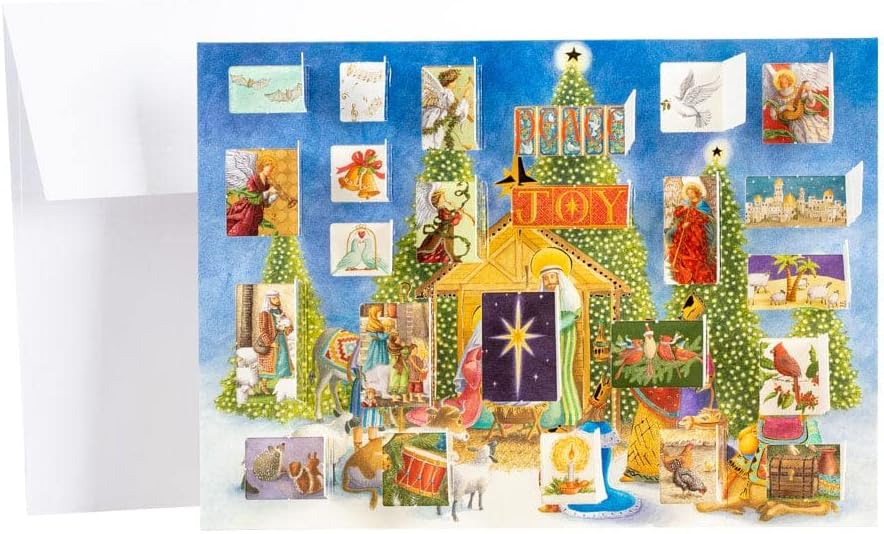 Nativity Advent Calendar Card