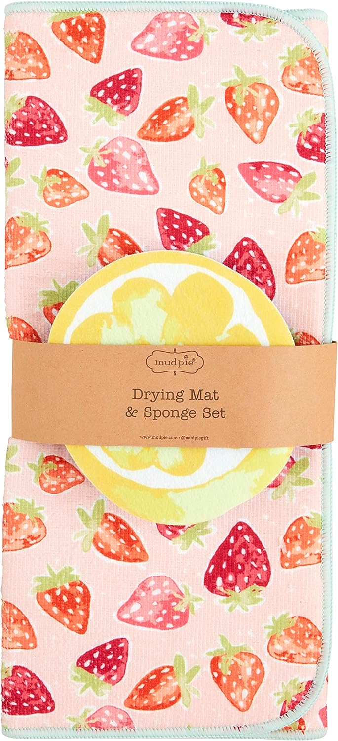 Strawberry Drying Mat and Sponge Set - Thumbnail 3