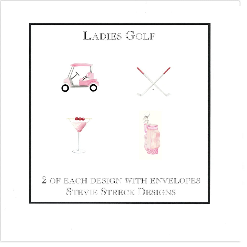 Ladies Golf Boxed Note Cards