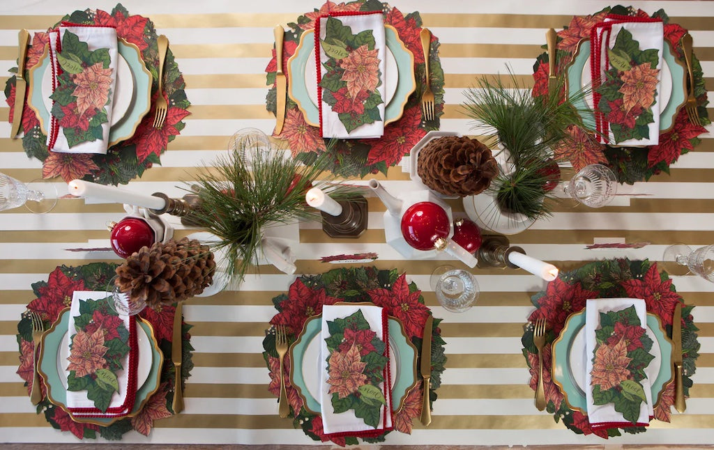 Die Cut Poinsettia Wreath Placemats - Thumbnail 2