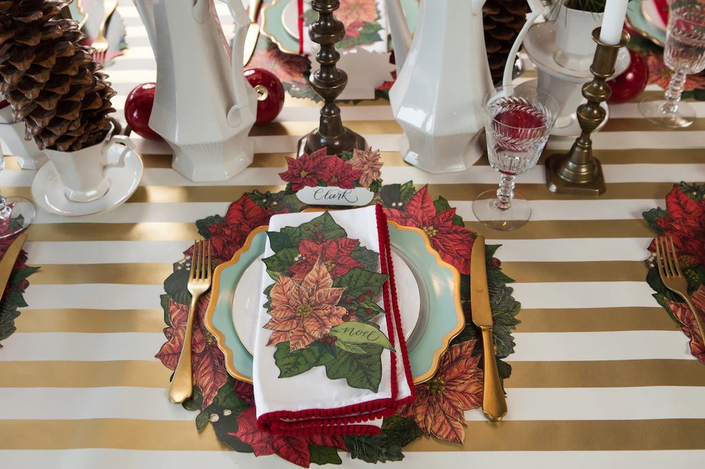 Die Cut Poinsettia Wreath Placemats - Thumbnail 3