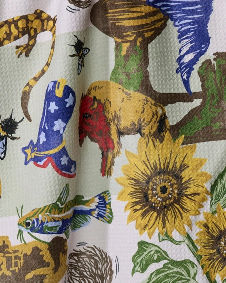 Greetings From Kansas Tea Towel