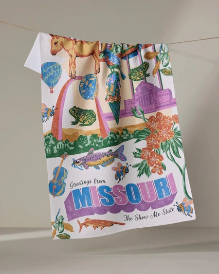 Greetings From Missouri Tea Towel