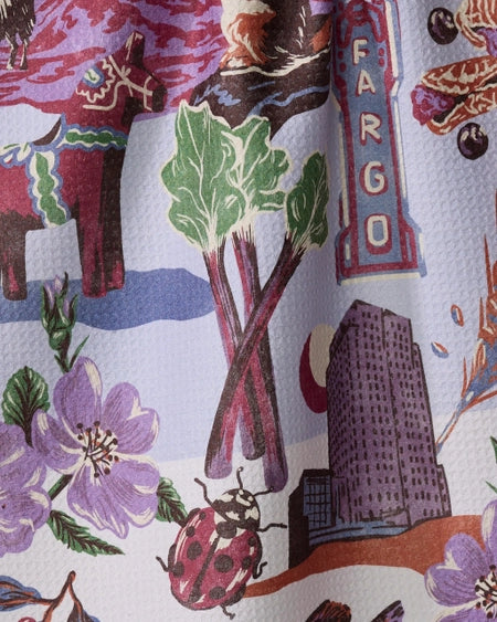 Greetings From Nebraska Tea Towel
