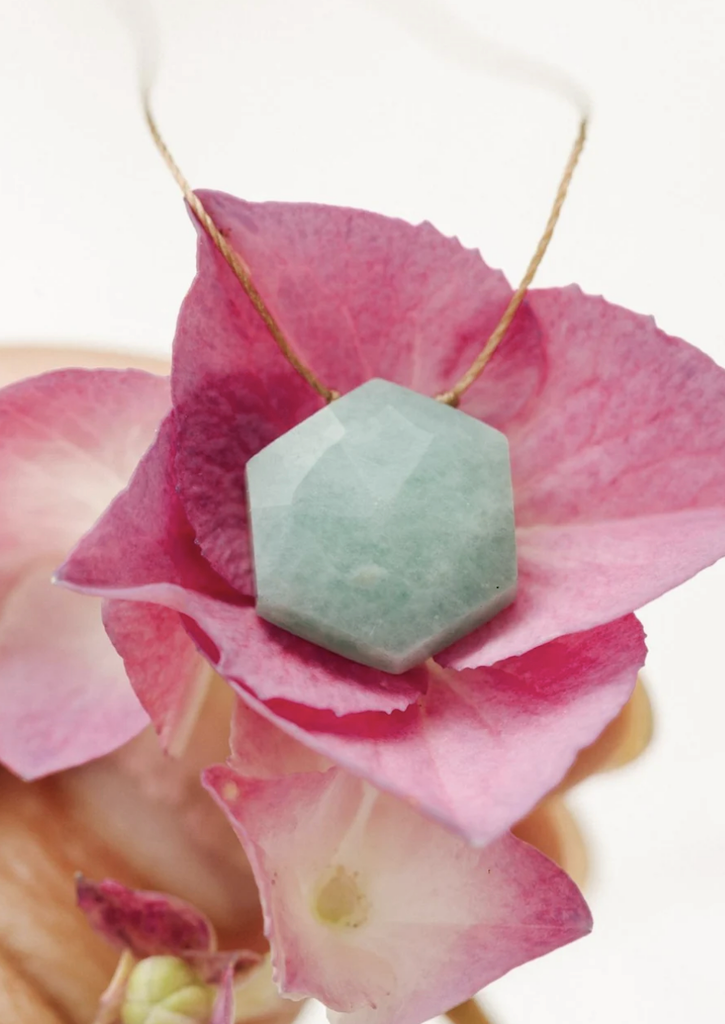 Courage Amazonite Sacred Geometry Necklace