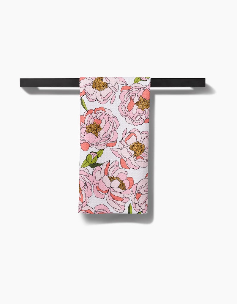 Peony Paradise Tea Towel