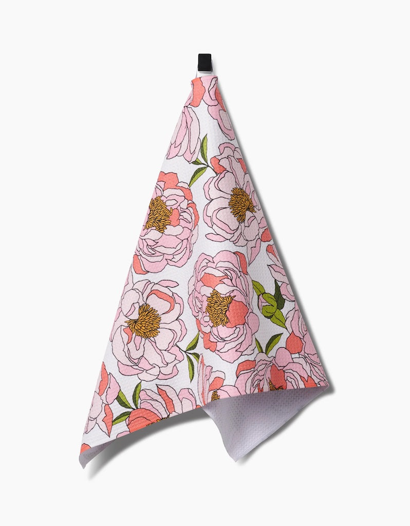 Peony Paradise Tea Towel