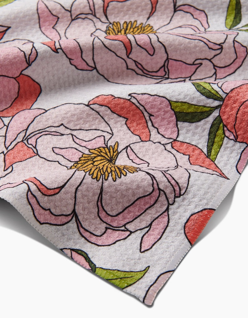 Peony Paradise Tea Towel