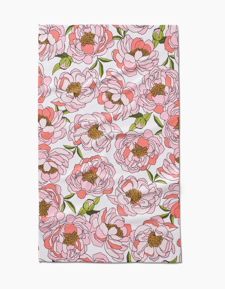 Peony Paradise Tea Towel