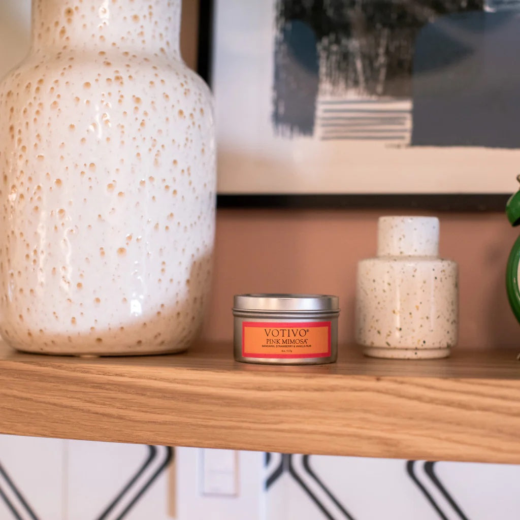 Aromatic Travel Tin Candle-Pink Mimosa - Thumbnail 2