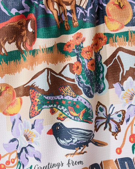 Greetings From Colorado Tea Towel