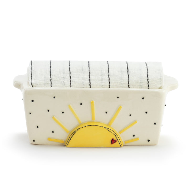 Sun & Dots Mini Loaf Pan with Towel