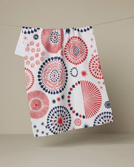 Freedom Sparks White Tea Towel