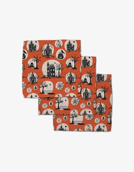 Haunted House Dishcloth Set