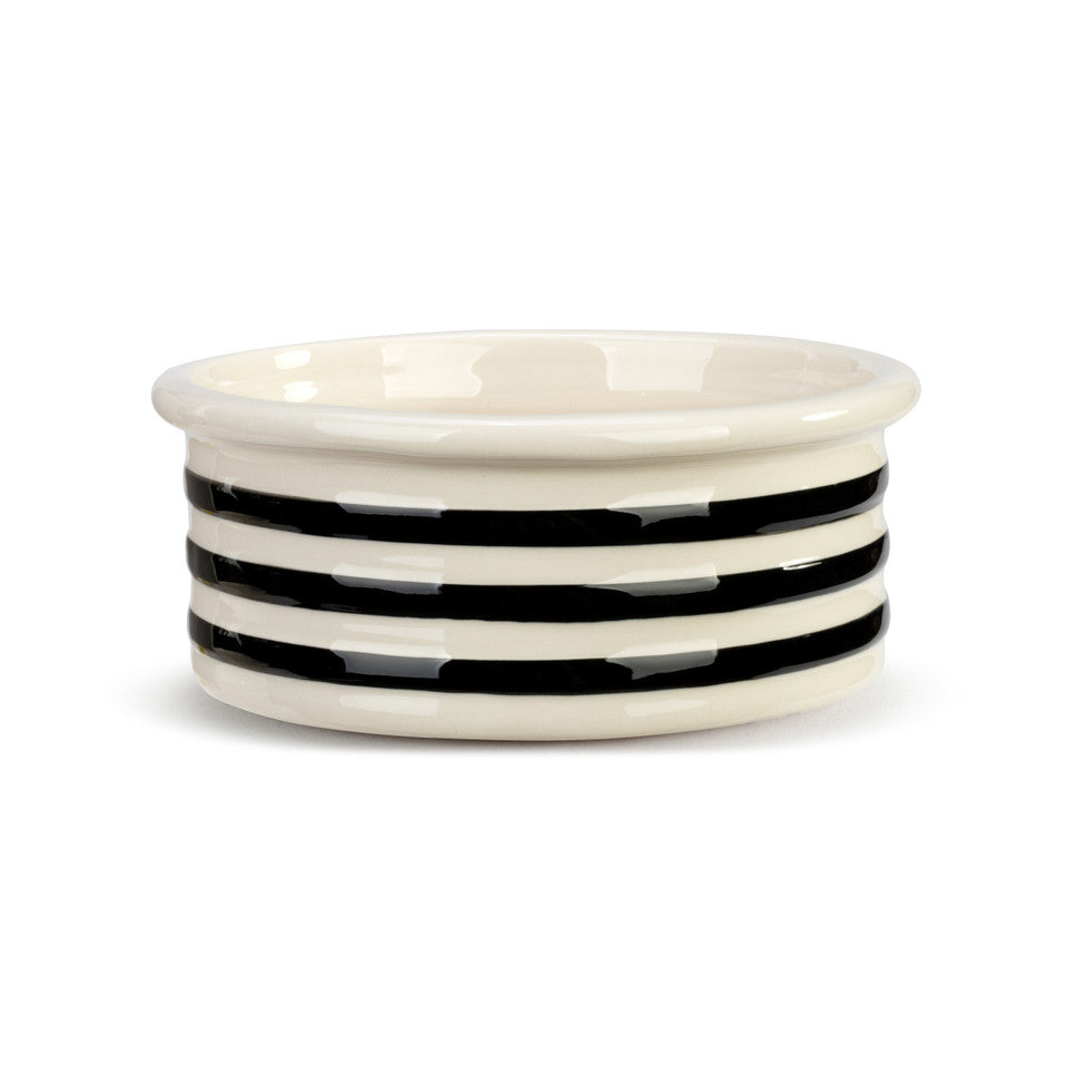 Black Stripe Pet Bowl - Medium