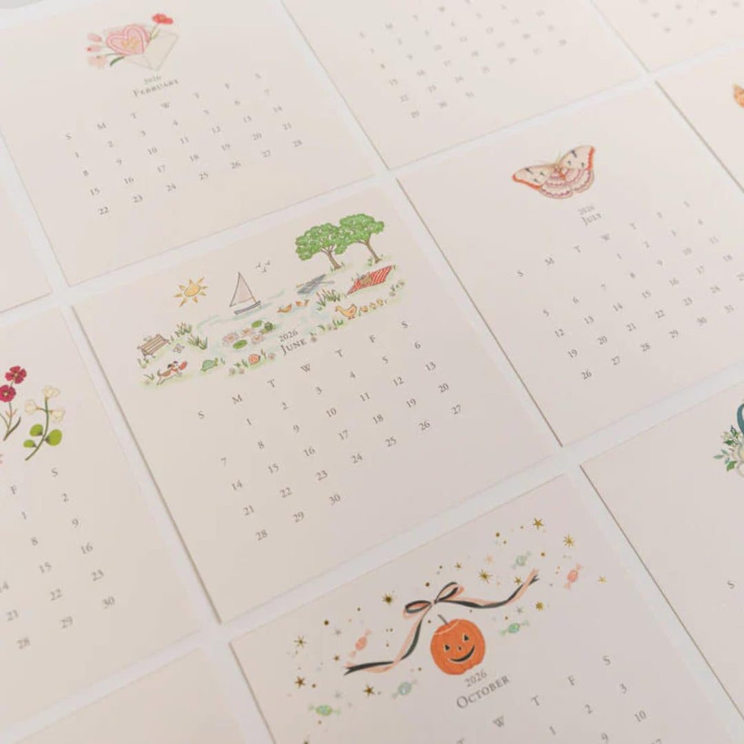 Karen Adams 2026 (12 Month) Calendar With Silver Easel