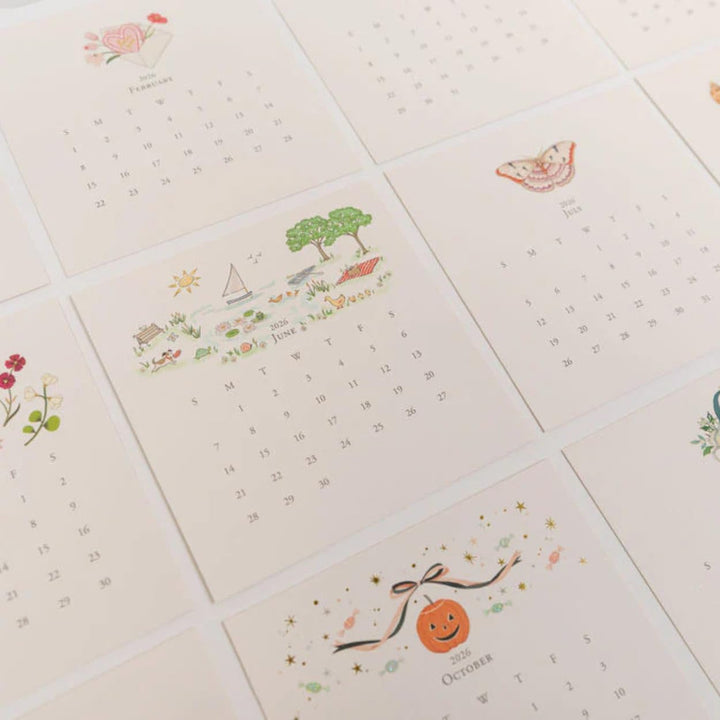 Karen Adams 2026 (12 Month) Calendar With Silver Easel