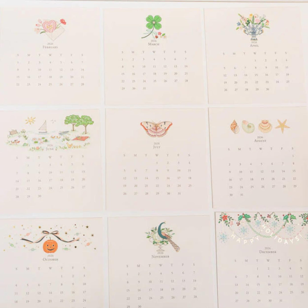 Karen Adams 2026 (12 Month) Calendar With Silver Easel
