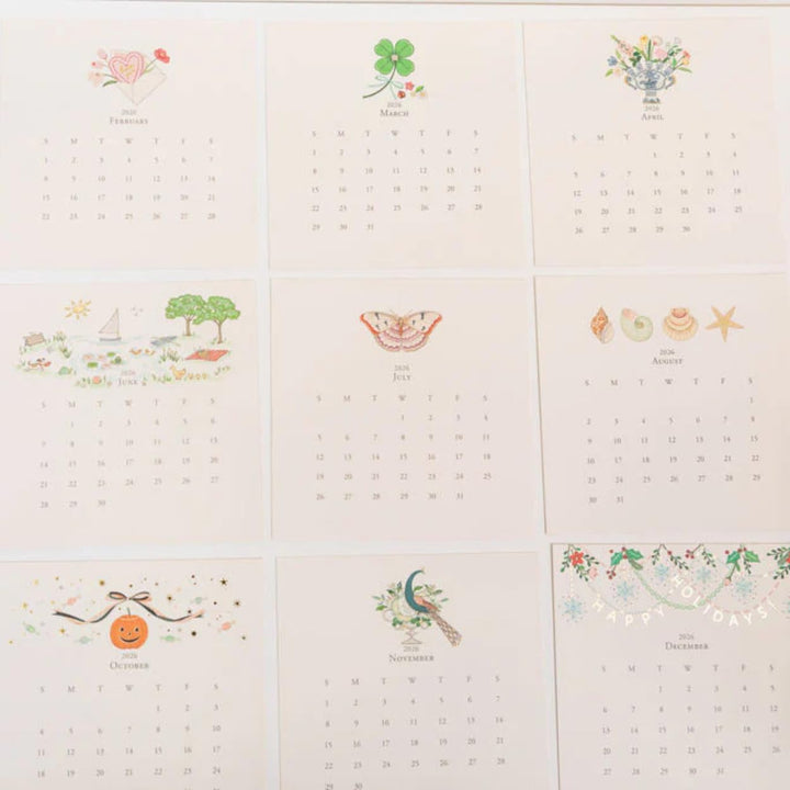 Karen Adams 2026 (12 Month) Calendar With Silver Easel
