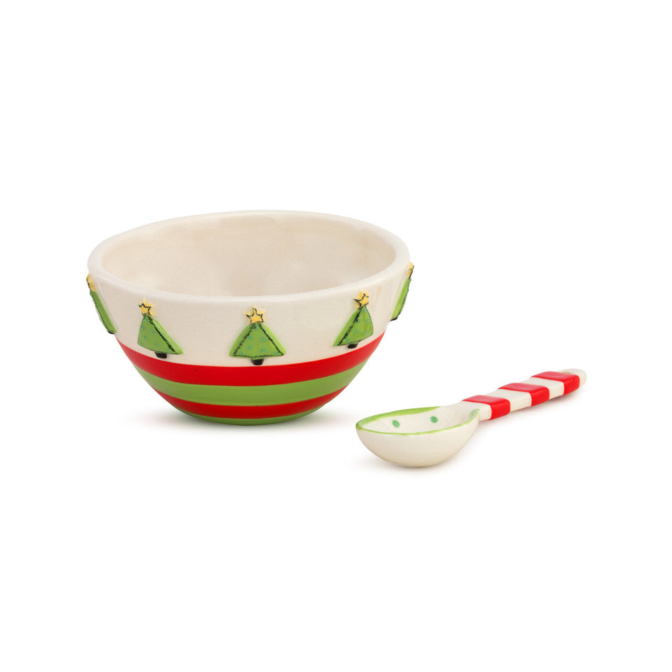 Tree Candy Bowl with Spoon Set