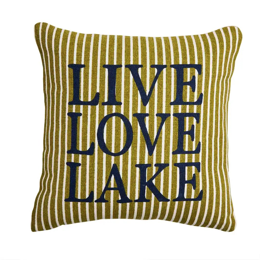 Live Love Lake Throw Pillow