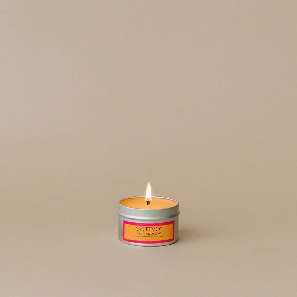Aromatic Travel Tin Candle-Pink Mimosa
