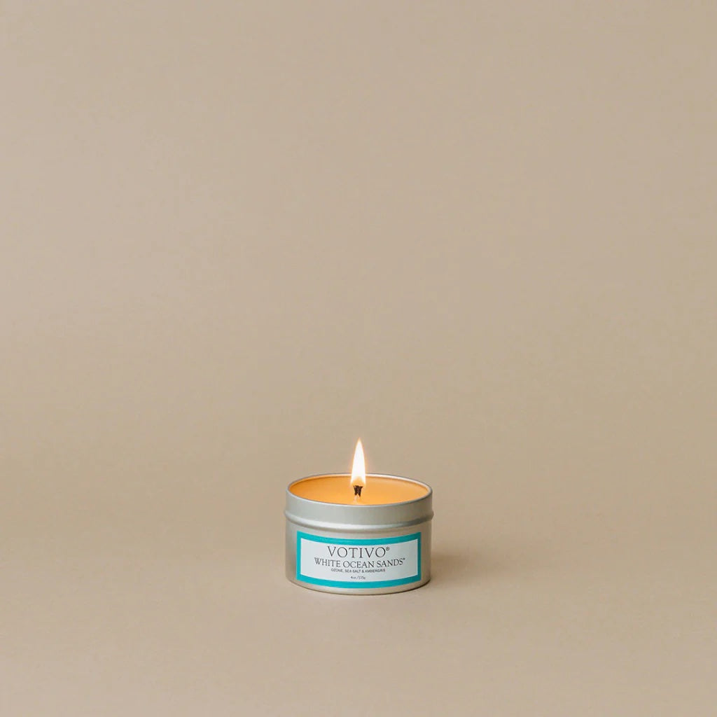 Travel Tin Candle- White Ocean Sands