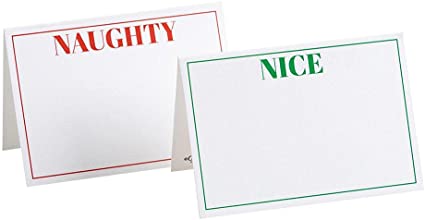 Naughty or Nice Place Cards