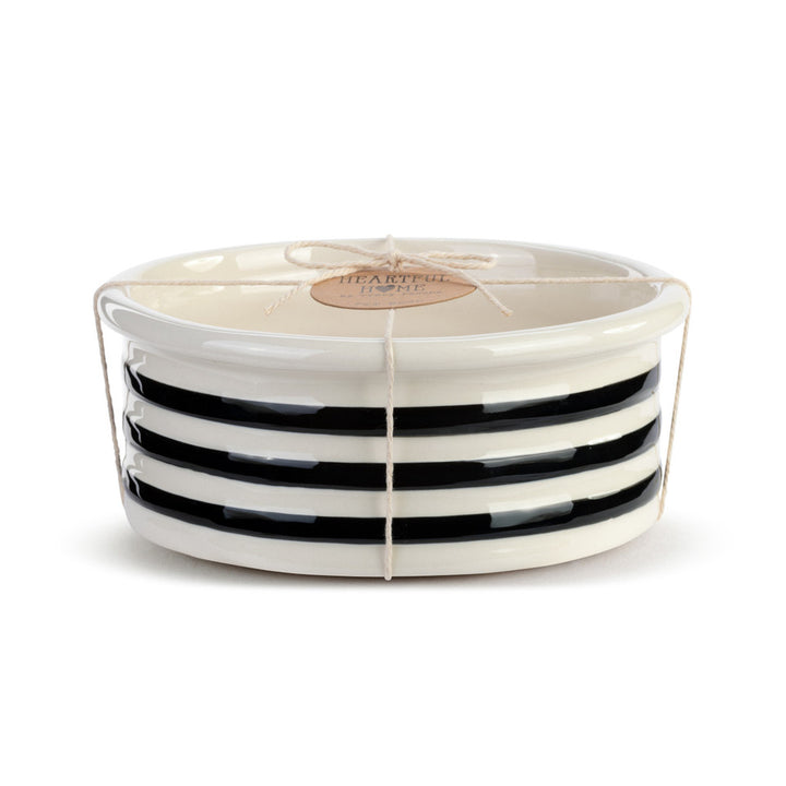 Black Stripe Pet Bowl - Medium