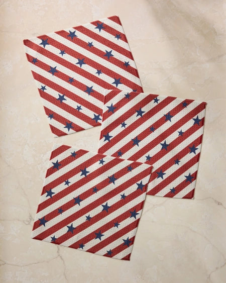 Patriotic Stripe Dishcloth Set