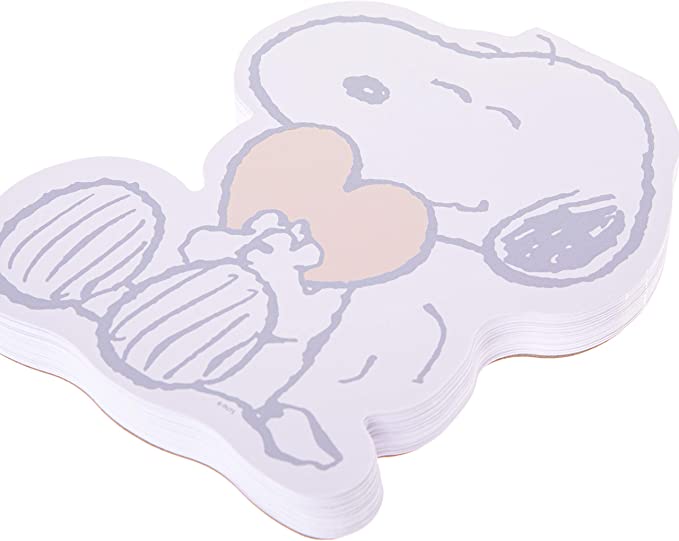 Snoopy Heart Hug Die Cut Notepad