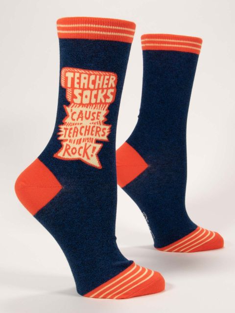 Teacher Socks 'Cause Teachers Rock Mens Crew Socks