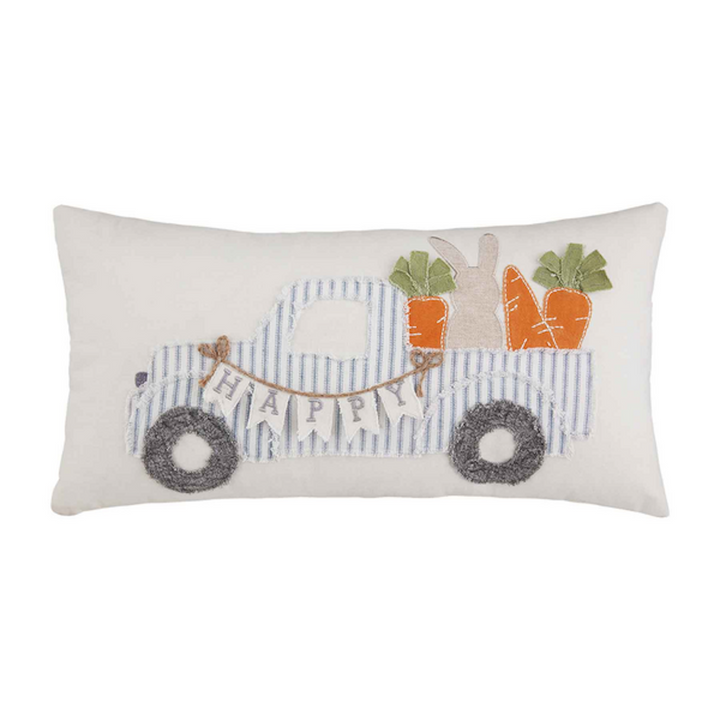 Bunny Truck Throw Pillow