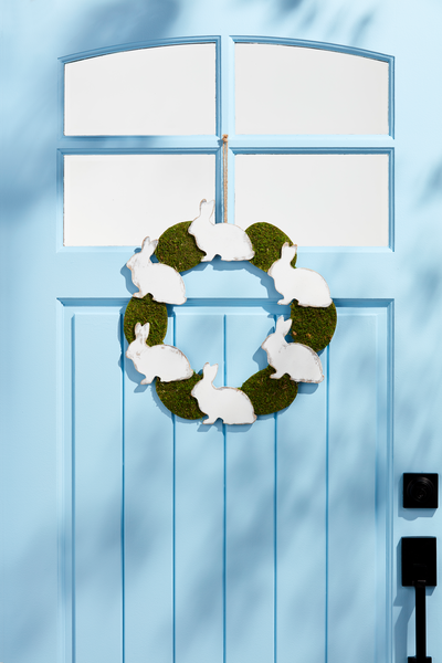 Preserved Moss Bunny Wreath - Thumbnail 2