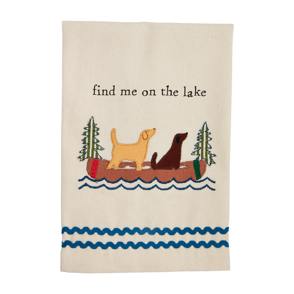 Find Me Lake Applique Towel