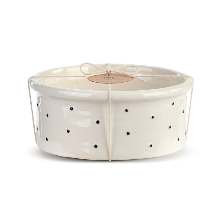 Black Dots Pet Bowl - Medium