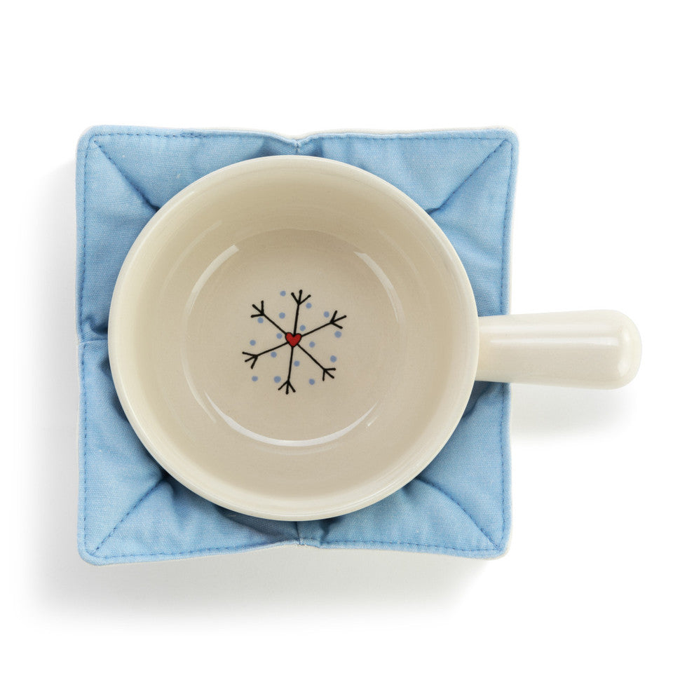 Snowflakes Soup Crock and Bowl Cozy