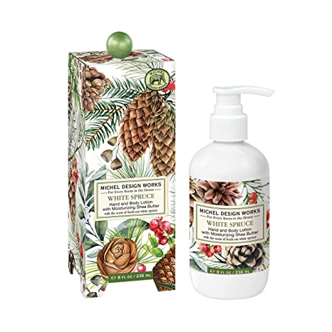 Michel Design Works Hand and Body Lotion, White Spruce