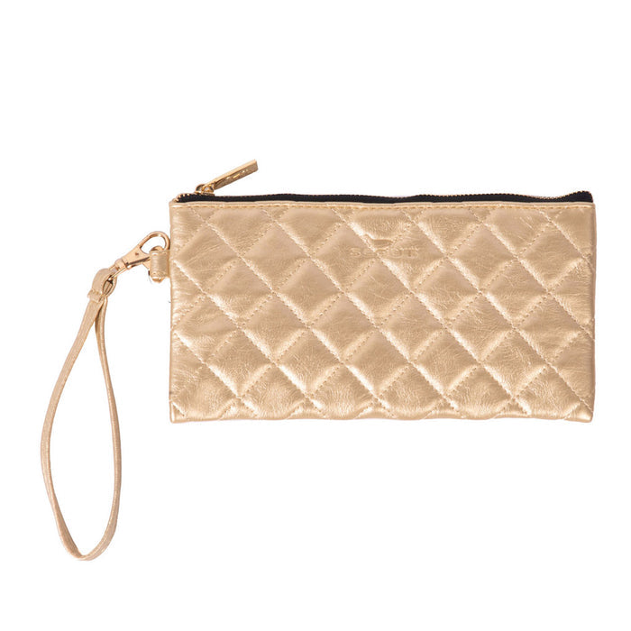 Kate Wristlet in Quilted Gold