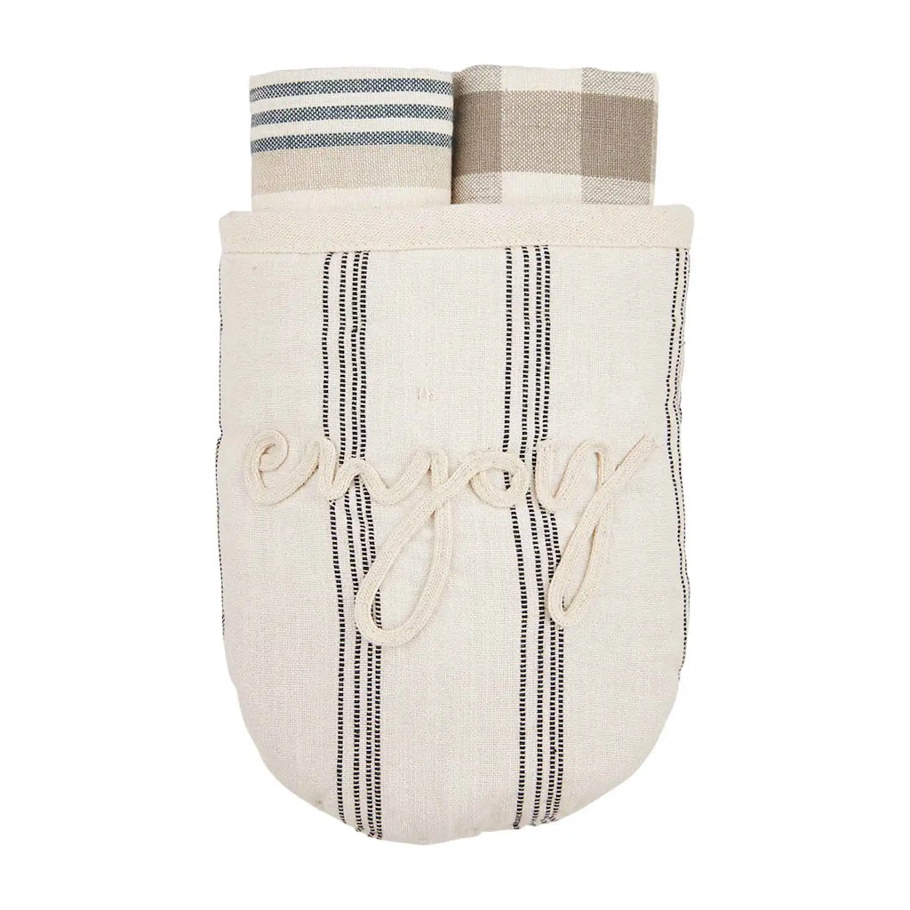 Mud Pie Oven Mitt & Towel Set - Thumbnail 3