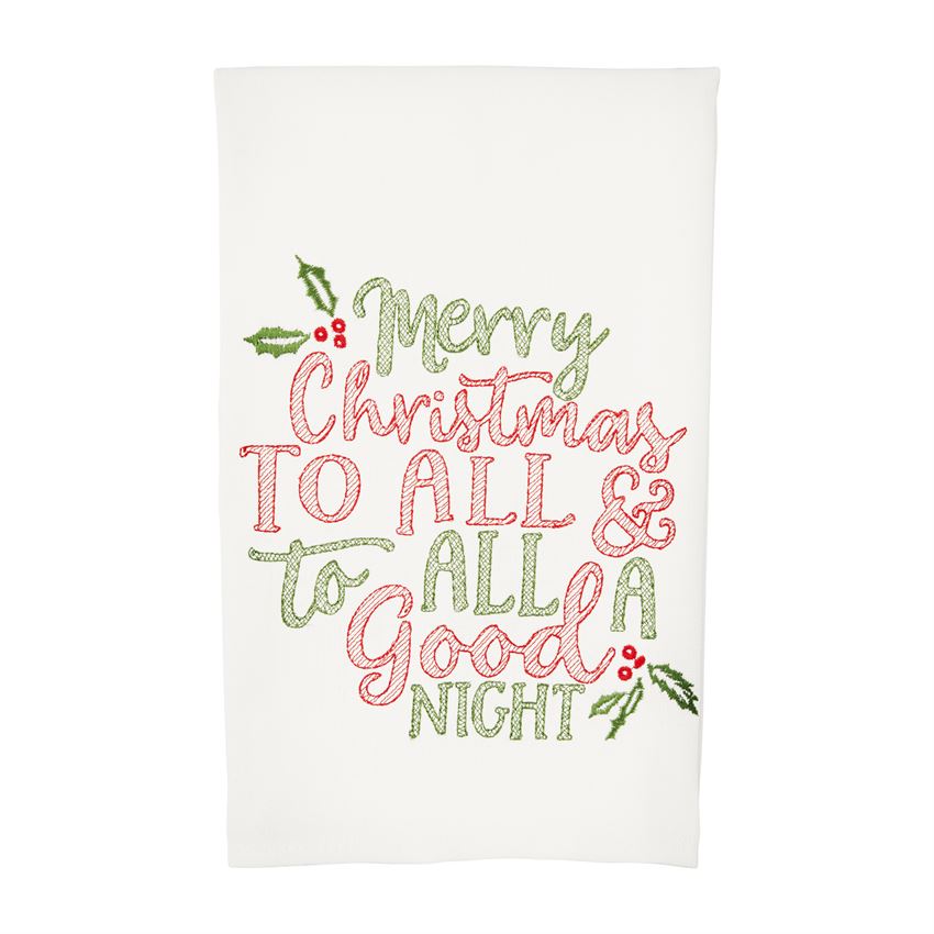 Holiday Embroidery Towel
