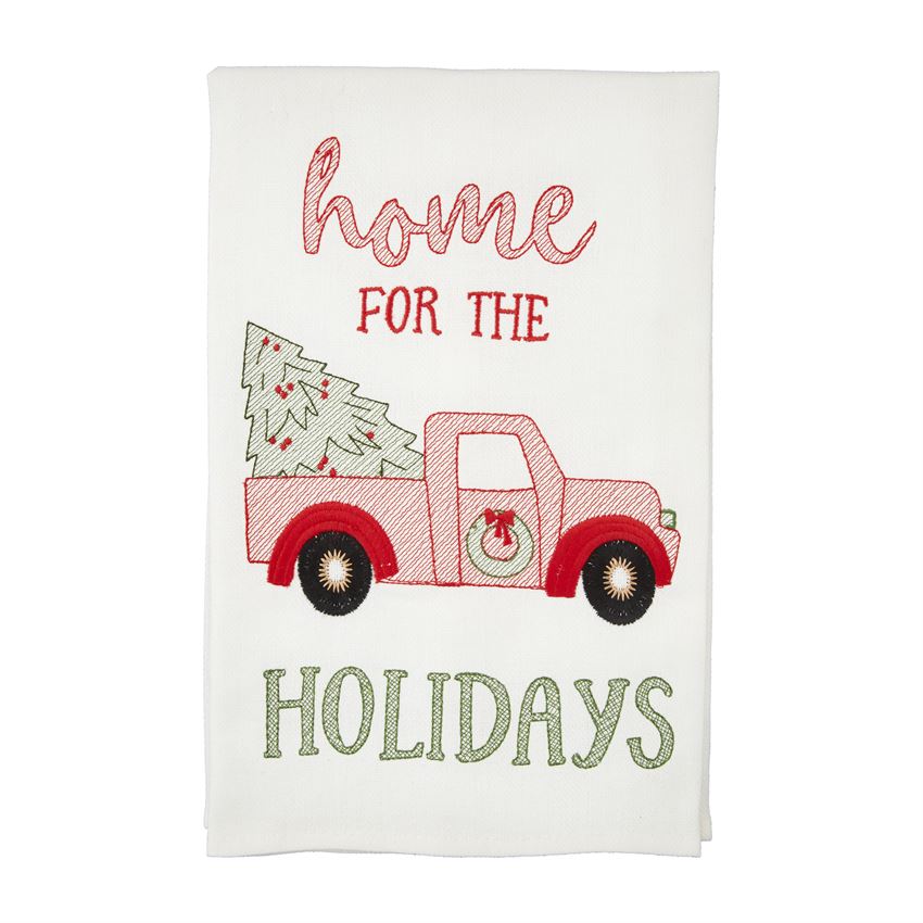 Holiday Embroidery Towel