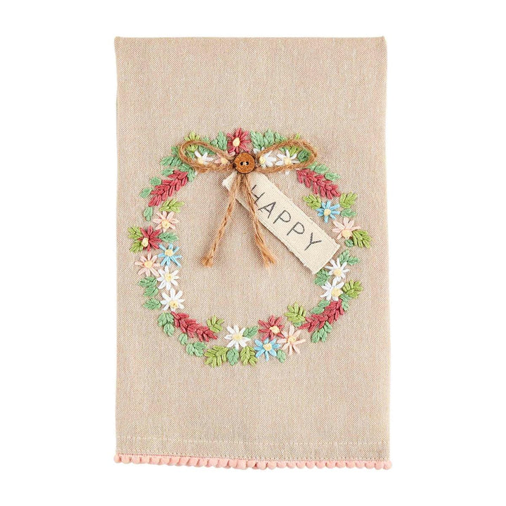 Happy Wreath Hand Towel